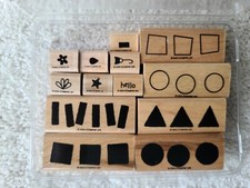 Stampin' Up! Two Step Stampin Fun With Shapes Rubber Stamps set of 13~2004