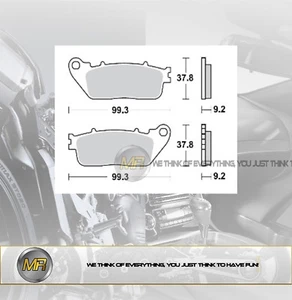 PARA HONDA CB 1000 R ABS DE 2009 A 2017 PASTILLAS FRENO TRASERO SEMI METALIZADO - Imagen 1 de 1