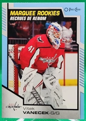 2020-21 O-Pee-Chee Vitek Vanecek RC #637 Blue Marquee Rookie - Image 1 of 2