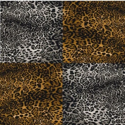 100% Cotton Poplin Leopard Wild Animal Print Craft Fabric Material 112cm wide