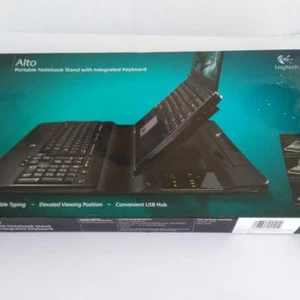 Logitech Alto Portable Notebook Stand With Integrated Keyboard - Picture 1 of 12