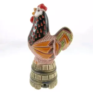 Estatuilla de cerámica cubo pollo gallo Uruguay Artesanía Rinconada 4,75" - Imagen 1 de 8