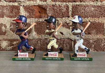Hank Aaron Atlanta Braves 2021 Bobblehead Set - Image 1 of 2