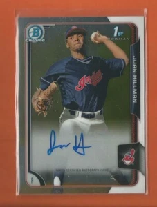 Bowman 2015 cromo borrador Juan Hillman en tarjeta automática #BCA-JHI Cleveland Indians - Imagen 1 de 1