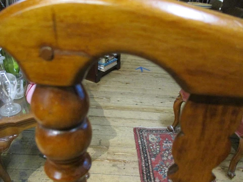 Antique Period Maple Bannister Back Side Chair Cover