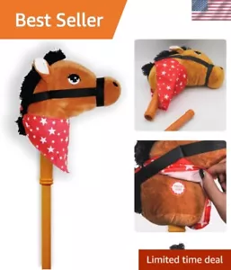 Soft Plush Stick Horse Toy with Music Feature - Fun Developmental Play for Kids - Picture 1 of 8