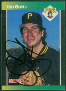Original Autograph of Jim Gott of the Pittsburgh Pirates on a 1989 Donruss Card - Picture 1 of 2