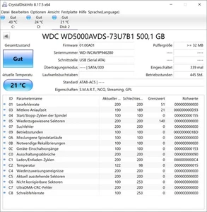 2 Stück Festplatten gebraucht 500GB, WD HDD 3,5 Zoll SATA 3, wenige Stunden - Bild 1 von 2