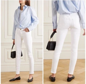 NWT Frame Denim Le Skinny De Jeanne Crop Ankle Jeans In Blanc Size: 28 White - Picture 1 of 6