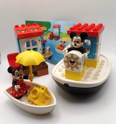 2018 Lego Duplo 10881 Disney Mickey & Minnie Mouse Boat Set  Complete Set w/Book - Image 1 of 4
