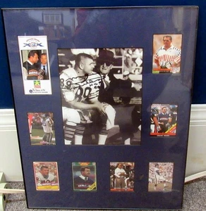 VINTAGE FRAMED AND MATTED SIGNED PHOTOGRAPH MIKE DITKA WITH VINTAGE (EZS003073) - Picture 1 of 6