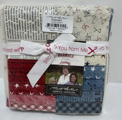 Moda Sweetwater Branded Fabric Pack, NIP, STOCK #FQS5795KIT Red White Blue New - Image 1 of 4