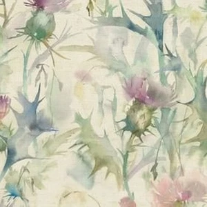 Voyage - Cirsium - Damson Linen - Large Fabric Remnant - 200cm Long x 28cm Wide - Picture 1 of 1