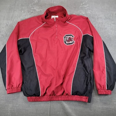 South Carolina Gamecocks Y2K Pullover Anorak Jacket Red Black White Mens Large - Image 1 of 4