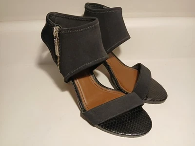 Sandalia de aguja negra para mujer Donald J Pliner Tilda puño elástico envoltura al tobillo 7,5 Foto 1 de 4