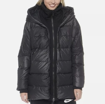Nike Women XL Uptown 550 Down Cocoon Jacket Charcoal Black Oversize 683928 $320 - Image 1 of 4