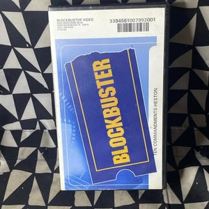 VINTAGE BLOCKBUSTER MIETEN CLAMSHELL VHS KOFFER MIT FILM - Zehn Gebote - Bild 1 von 10
