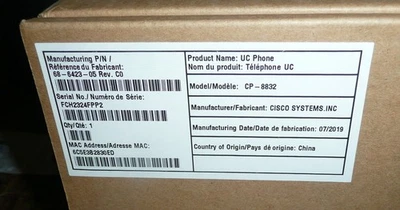 Cisco CP-8832 IP Conference Telephone CP-8832-K9 Network Phone - NEW - Image 1 of 3