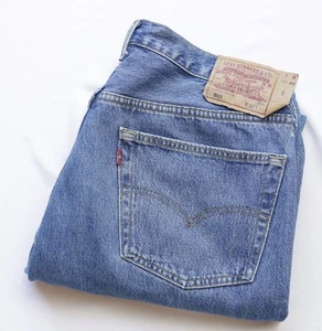 Levis 501 Original Straight Jeans mens size W37 W38 L34 XXL 2XL Button Fly VTG - Bild 1 von 12