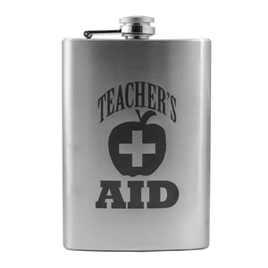 Frasco de acero inoxidable Teacher's Aid de 8 oz - Imagen 1 de 1