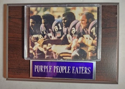 MINNESOTA VIKINGS PURPLE PEOPLE EATERS PHOTO NFL ON 4 X 6 WALL MOUNT ELLER PAGE - Image 1 of 4
