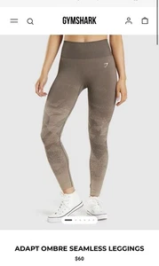 Gymshark Women’s Adapt Ombre Seamless Leggings 22” Brown Mid Rise Size XS - Picture 1 of 13
