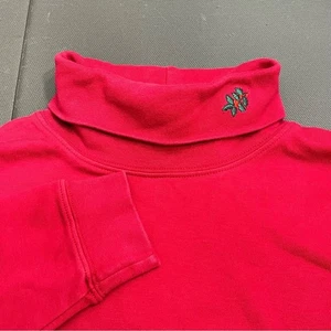 L.L. Bean Turtleneck Holly Berry Xmas Holidays Women's Large Base Layer - Picture 1 of 6