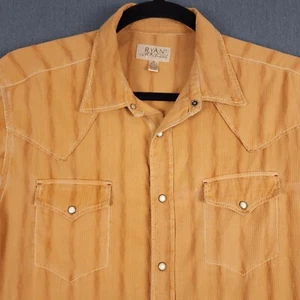 Ryan Michael Shirt XL Dried Apricot Silk Blend Long Sleeve Western Pearl Snap - Picture 1 of 9