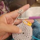 Women Crochet Rings Alloy Adjustable Crochet Tension Ring Cat Yarn Guide Ring