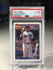 1991 Topps Desert Shield Eddie Murray #590 - PSA 6 - Los Angeles Dodgers