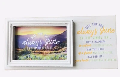 Irish Blessing Wall Tabletop 4" x 6" Wooden Photo Frame White Home Decor DFW-79 - Image 1 of 4