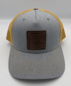 Maven Optics Snapback Hat Embossed Leather Patch Mesh Back NWOT - Picture 1 of 6