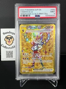 Cinderace Ex Terapagos Ex UPC 163 PSA 9 Mint - Black Star Promo - Pokemon - Picture 1 of 2