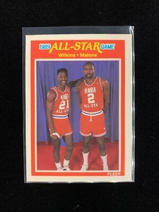 1989-1990 Fleer Basketball Near Mint - Mint Wilkins Malone All-Star Game - Picture 1 of 2