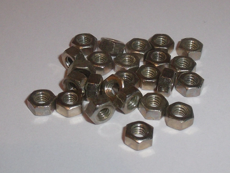 BA BOLTS LTD 4BA Full Steel Bright NICKEL Plated Nuts ( Quantity 40 )