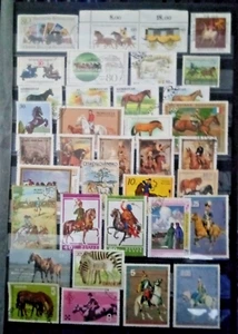 Pferde Reiter Briefmarken Sellos Stamps Timbres - Bild 1 von 1