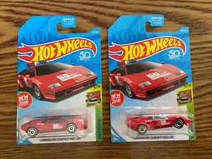 Hot wheels Lamborghini Countach Pace Car HW Exotics Series x 2 - Picture 1 of 6