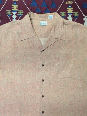 L.L. Bean Camp Collar Hawaiian Shirt, XL, Loop Collar, Patterned - Image 1 of 4