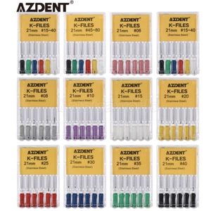 10Pack Dental K-Files Endo Root Canal Files Stainless Steel Hand Use 21mm/25mm - Picture 1 of 12