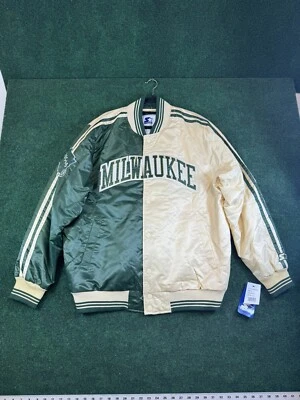 Атласная куртка Starter Milwaukee Bucks Fast Break на пуговицах размер XL - Изображение 1 из 4