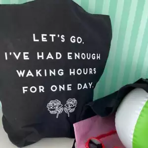 New Tote Bag "LET'S GO" Oversized Tote Bag with Handles - Picture 1 of 1