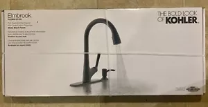 Kohler Elmbrook R22968-SD-BL herunterziehbare Küchenarmatur mattschwarze Oberfläche neu - Bild 1 von 2