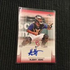 2017 LEAF PERFECT GAME SHOWCASE #BA-AH1 ALBERT HSIAO *RED AUTO #3/5*  WASHINGTON