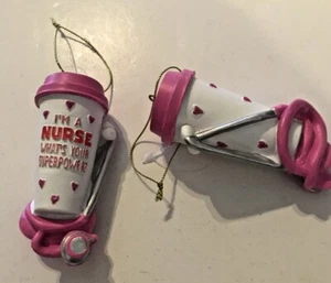 I’m a Nurse What's Your Superpower? Christmas Tree Ornament New - Picture 1 of 2