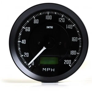 SMITHS CLASSIC GT40 SPEEDOMETER 0-200MPH BLACK ELECTRONIC FAST POSTAGE - Picture 1 of 2