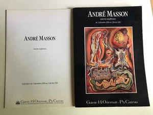 André MASSON Oeuvres Maitresses Galerie Odermatt Cazeau 1991 Catalog surréalisme - Picture 1 of 13