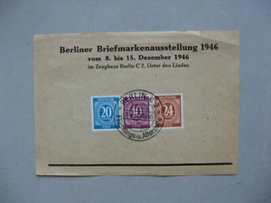 GERMANY DDR, souvenir sheet Phil. expo Berlin C2, Kontrollrat stamps CTO - Picture 1 of 1