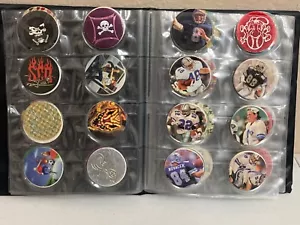 Raro album classico 128 Pogs in cappellino da collezione ~ Dallas Cowboys ~ karate ~ lamina lucida - Foto 1 di 18