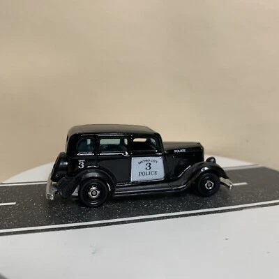 2019 Matchbox 45/100 MBX Rescue 18/20 '33 PLYMOUTH PC SEDAN Black w/Chrome Hub   - Image 1 of 4