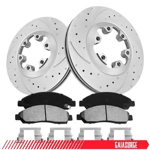 Front Drilled Rotors Brake Pads for Chevy Colorado GMC Canyon Isuzu i-290 i-370 - Picture 1 of 8